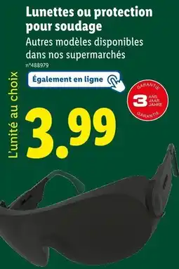 Lidl PARKSIDE Lunettes ou protection pour soudage offre