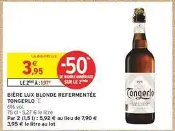 Intermarché BIÈRE LUX BLONDE REFERMENTÉE TONGERLO offre