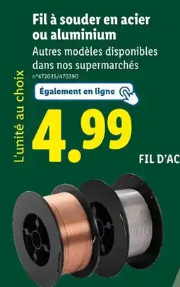 Lidl PARKSIDE Fil à souder en acier ou aluminium offre