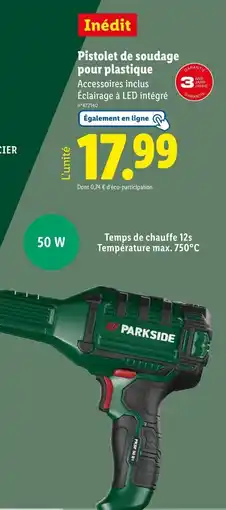 Lidl PARKSIDE Pistolet de soudage pour plastique offre
