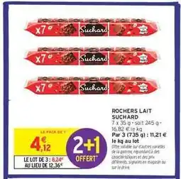 Intermarché Rochers Lait Suchard offre