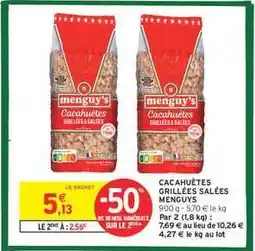 Intermarché Cacahuètes Grillées Salées Menguy's offre