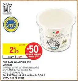 Intermarché BURRATA DI ANDRIA IGP offre