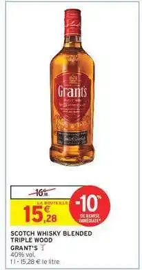 Intermarché Contact SCOTCH WHISKY BLENDED TRIPLE WOOD offre