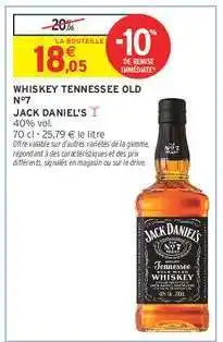 Intermarché Contact WHISKEY TENNESSEE OLD N°7 offre