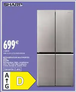 Intermarché Hyper Réfrigérateur Multiportes 488L SHARP offre