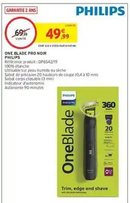 Intermarché Hyper ONE BLADE PRO NOIR PHILIPS offre