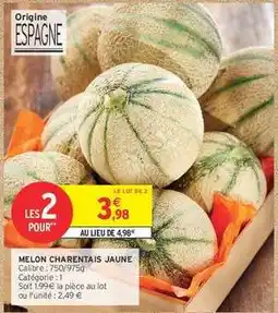 Intermarché Contact MELON CHARENTAIS JAUNE offre