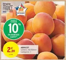 Intermarché Contact Abricot offre