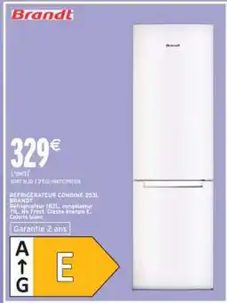Intermarché Hyper Réfrigérateur Combiné 253L Brandt offre