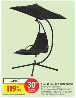 Intermarché Hyper Chaise Longue Suspendue offre