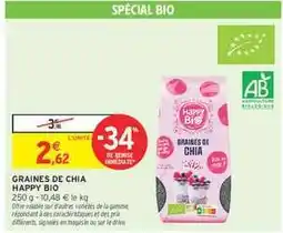 Intermarché Hyper GRAINES DE CHIA HAPPY BIO offre