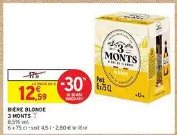 Intermarché Hyper Bière Blonde 3 Monts offre