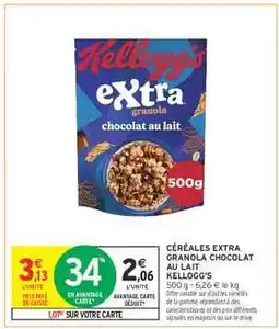 Intermarché Hyper CÉRÉALES EXTRA GRANOLA CHOCOLAT AU LAIT KELLOGG'S offre