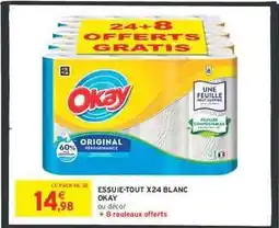 Intermarché Hyper ESSUIE-TOUT X24 BLANC OKAY offre