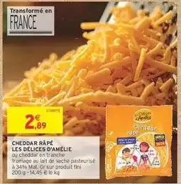 Intermarché Hyper Cheddar Râpé Les Delices d'Amelie offre