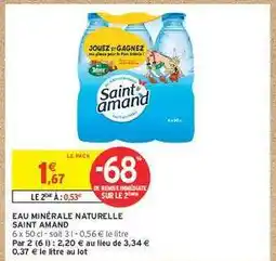 Intermarché Hyper Eau Minérale Naturelle Saint Amand offre