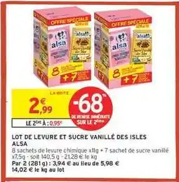 Intermarché Hyper LOT DE LEVURE ET SUCRE VANILLÉ DES ISLES ALSA offre
