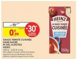 Intermarché Hyper Sauce Tomate Cuisinée Sans Sucre Ni Sel Ajoutés Heinz offre