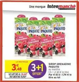Intermarché Hyper Sirop Grenadine Paquito offre