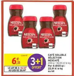 Intermarché Hyper Café Soluble Sélection Nescafé offre