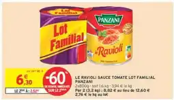 Intermarché Hyper LE RAVIOLI SAUCE TOMATE LOT FAMILIAL PANZANI offre