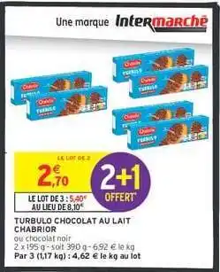 Intermarché Hyper Turbulo Chocolat au Lait Chabrior offre