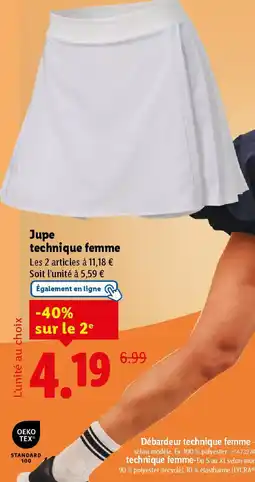 Lidl CRIVIT Jupe technique femme offre
