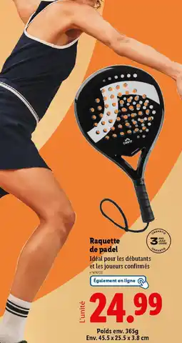 Lidl CRIVIT Raquette de padel offre