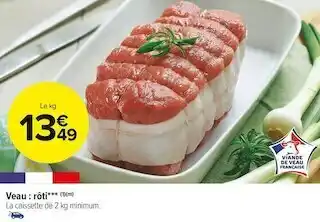 Carrefour Market Veau : rôti offre