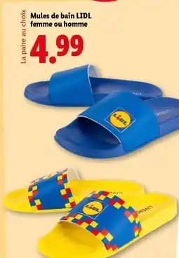 Lidl LIDL Mules de bain femme ou homme offre