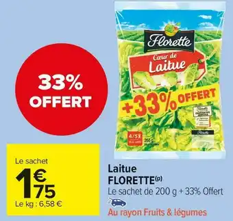 Carrefour Market Florette laitue offre