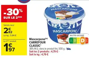 Carrefour Market Carrefour classic mascarpone offre