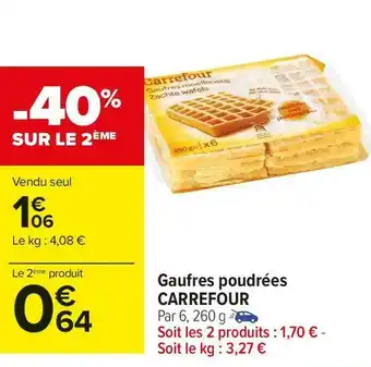 Carrefour Market Carrefour gaufres poudrées offre