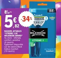 E.Leclerc Rasoirs jetables xtreme 3 de wilkinson sword offre
