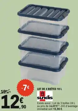 E.Leclerc Lot de 4 boîtes offre
