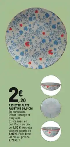 E.Leclerc Assiette plate faustine offre
