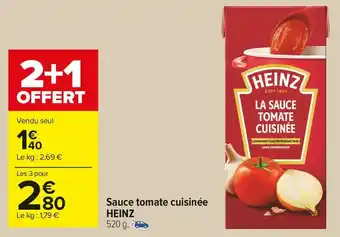 Carrefour Market Heinz sauce tomate cuisinée offre
