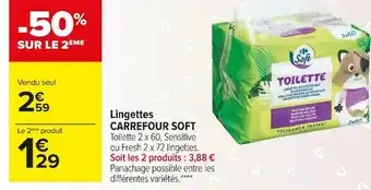 Carrefour Market Carrefour soft lingettes offre