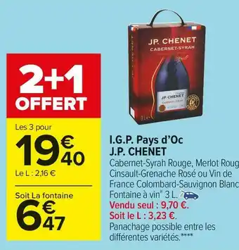 Carrefour Market J.p. chenet i.g.p. pays d’oc offre