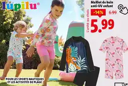 Lidl LUPILU Maillot de bain anti-UV enfant offre