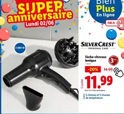 Lidl SILVERCREST Sèche-cheveux ionique offre