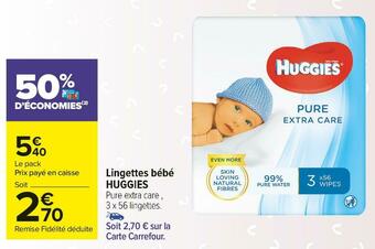 Carrefour Market Huggies lingettes bébé offre