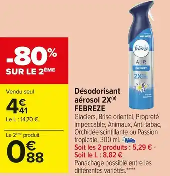 Febreze désodorisant aérosol 2x