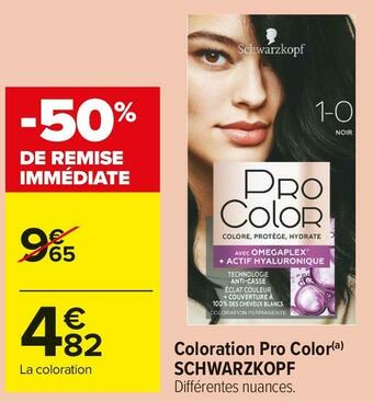 Carrefour Market Schwarzkopf coloration pro color offre