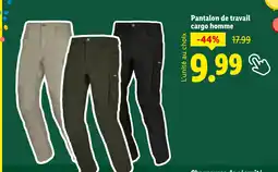 Lidl Pantalon de travail cargo homme offre