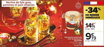 Carrefour Market Delpeyrat foie gras de canard entier i.g.p. du sud-ouest offre