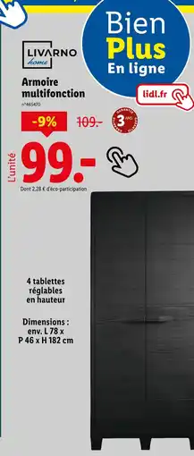 Lidl LIVARNO HOMNE Armoire multifonction offre