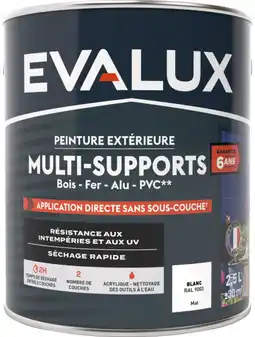 Brico Dépôt EVALUX Peinture multi-supports satin 2,5 l offre