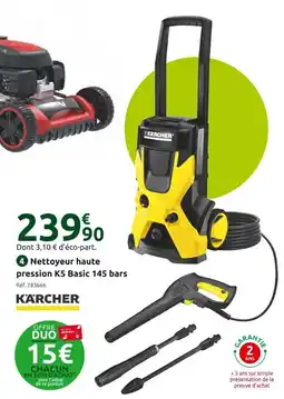Mr Bricolage KARCHER Nettoyeur haute pression K5 Basic 145 bars offre